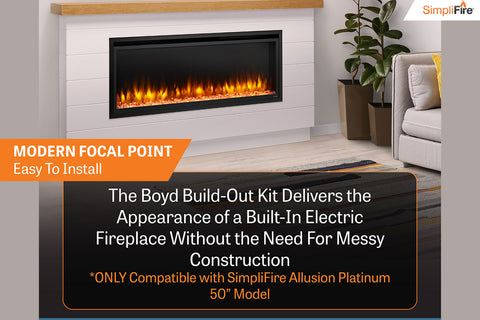 Image of SimpliFire Boyd 78 Modern Farmhouse Electric Fireplace