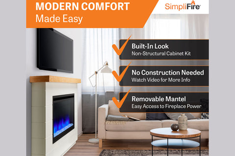 Image of SimpliFire Boyd 78 Modern Farmhouse Electric Fireplace