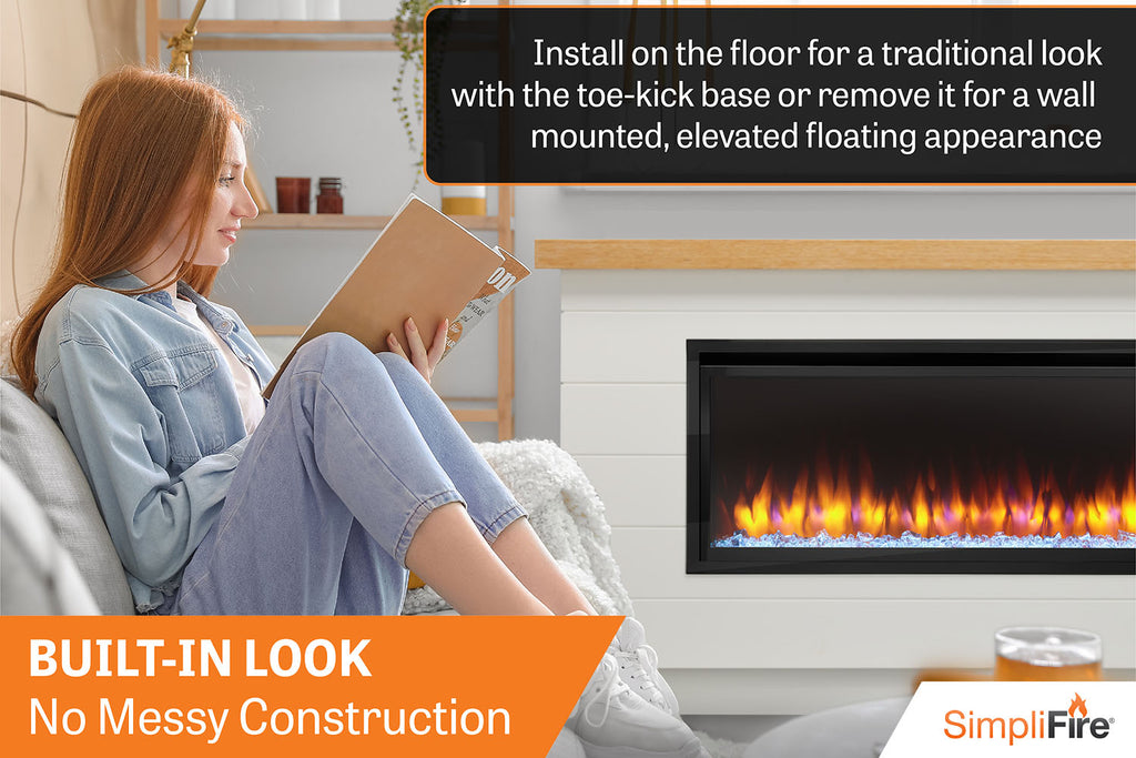 SimpliFire Boyd 78 Modern Farmhouse Electric Fireplace