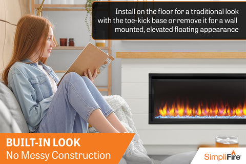 Image of SimpliFire Boyd 78 Modern Farmhouse Electric Fireplace