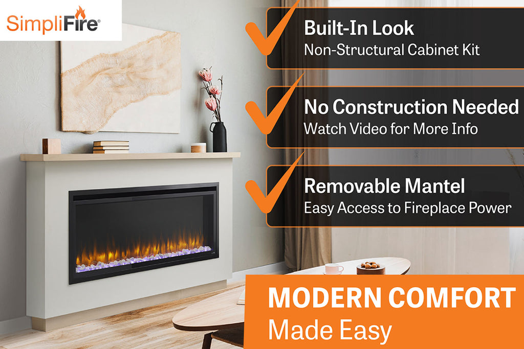 SimpliFire Boyd 68 Ready to Finish Electric Fireplace