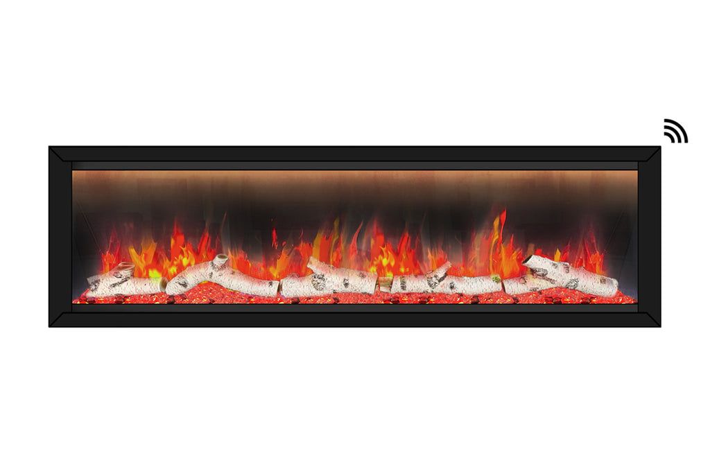 Dynasty Allegro 68 inch Smart Linear Recessed Built in Electric Fireplace | DY-BFM68 | WiFi Dynasty Fireplaces