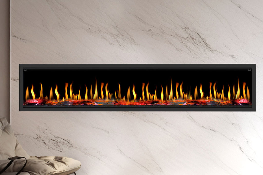 Dynasty Tempo 100 inch Virtual Linear Recessed Electric Fireplace DY-FVX100