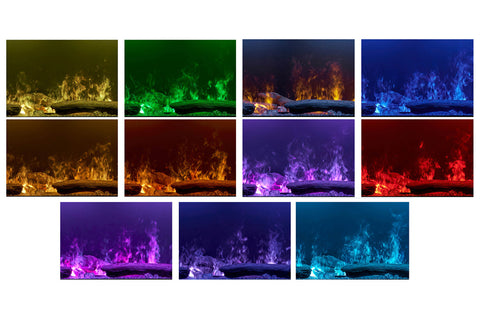 Image of Dimplex Optimyst Linear Water Vapor Built-In Electric Fireplace Water Mist Fireplace with Heater OLF46-AM