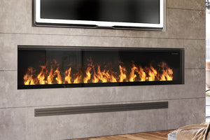 Dimplex Optimyst 86 inch Linear Water Vapor Built-In Electric Fireplace - Water Mist Fireplace with Heater OLF86-AM