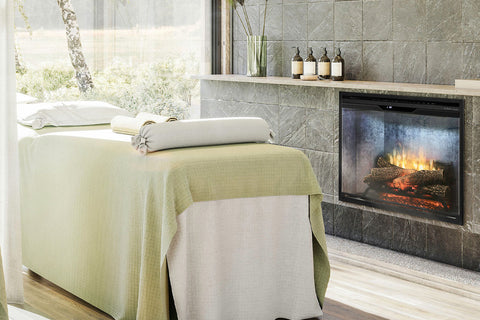 Image of Dimplex Revillusion 30 inch Built In Electric Fireplace Weathered Concrete - Firebox - Heater - RBF30WC - Electric Fireplaces Depot