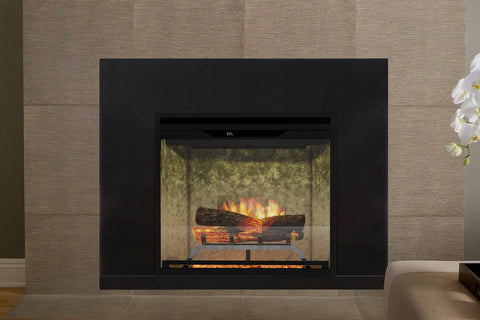 Image of Dimplex Revillusion Built In Electric Fireplace Weathered Concrete - Firebox - REV-WC Large Trim