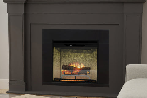 Image of Dimplex Revillusion Built In Electric Fireplace Weathered Concrete - Firebox - REV-WC Small Trim