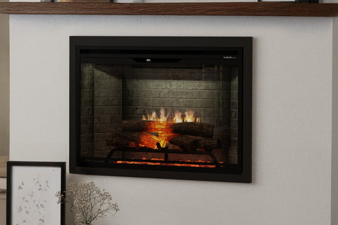 Image of Dimplex Revillusion 30 inch Built In Electric Fireplace Neutral Brick - Firebox - Heater - REV30-NB