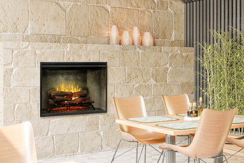 Image of Dimplex Revillusion 36 inch Built In Electric Fireplace Weathered Concrete - Firebox - Heater - RBF36WC - Electric Fireplaces Depot