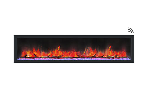 Image of Dynasty Cascade 82 Inch Recessed Linear Electric Fireplace | DY-BTX82 | Electric Fireplaces Depot