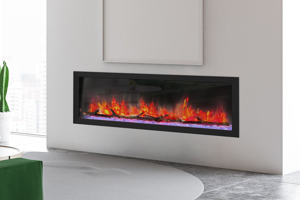 Dynasty Cascade 52-Inch Recessed Linear Electric Fireplace | Wall Mount Electric Fireplace | DY-BTX52 | Electric Fireplaces Depot