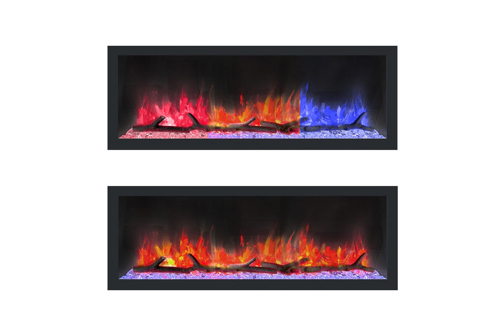 Dynasty Cascade 74 Inch Recessed Linear Electric Fireplace | DY-BTX74 | Electric Fireplaces Depot