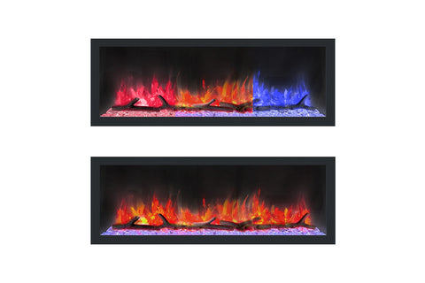 Image of Dynasty Cascade 74 Inch Recessed Linear Electric Fireplace | DY-BTX74 | Electric Fireplaces Depot