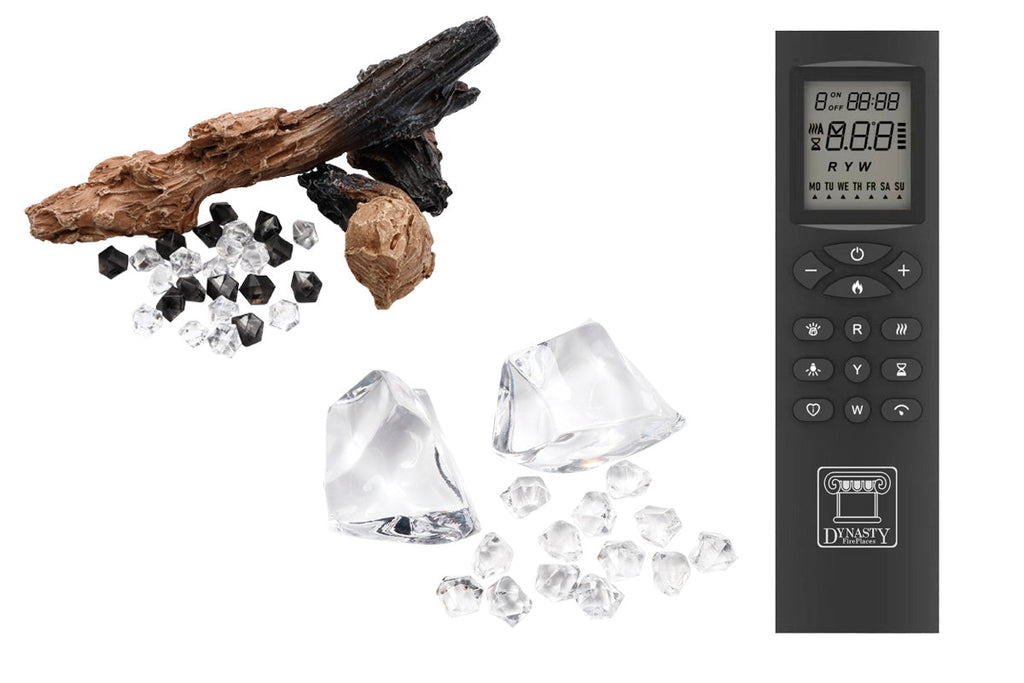 Dynasty Melody 41 Inch 3 Sided 2 Sided Built In Electric Fireplace  - DY-BTS40 - Dynasty Fireplaces