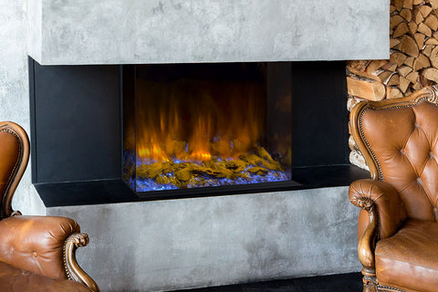 Image of Dynasty Melody 35 Inch 3 Sided 2 Sided Built In Electric Fireplace - DY-BTS35 - Dynasty Fireplaces