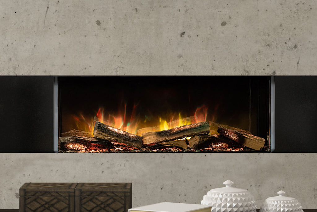 Flamerite Fires E-FX 40-inch 3-Sided 2-Sided Built In Electric Fireplace - FLR-FP-EFX-1000 | Multi Side View E-FX Series