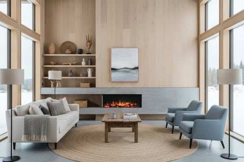 Image of Flamerite Fires E-FX 3-Sided 2-Sided Built In Electric Fireplace - FLR-FP-EFX-V2