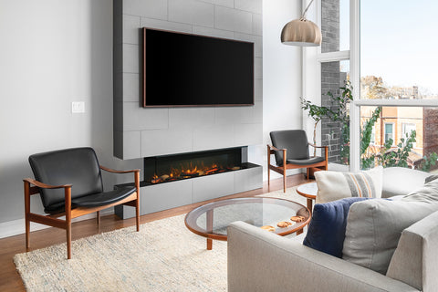 Image of Flamerite Fires E-FX 3-Sided 2-Sided Built In Electric Fireplace - FLR-FP-EFX-V2