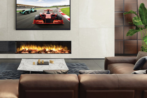 Image of Flamerite Fires E-FX 72-inch 3-Sided 2-Sided Built In Electric Fireplace - FLR-FP-EFX-1800 | Multi Side View E-FX Series