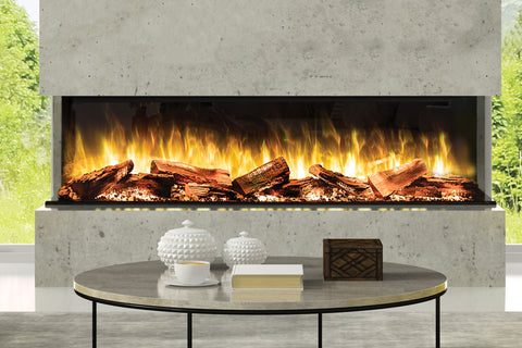 Image of Flamerite Fires E-FX 72-inch 3-Sided 2-Sided Built In Electric Fireplace - FLR-FP-EFX-1800 | Multi Side View E-FX Series