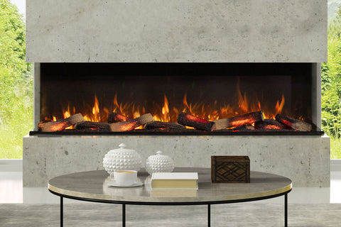 Image of Flamerite Fires E-FX 72-inch 3-Sided 2-Sided Built In Electric Fireplace - FLR-FP-EFX-1800 | FLR-FP-EFX-1800-V2