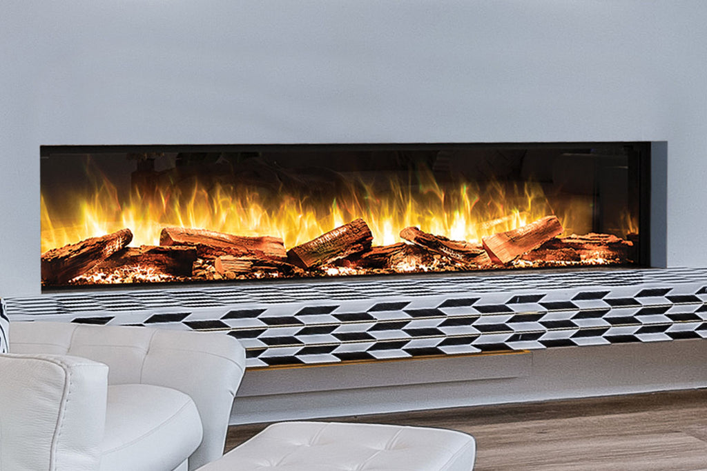 Flamerite Fires E-FX 72-inch 3-Sided 2-Sided Built In Electric Fireplace - FLR-FP-EFX-1800 | Multi Side View E-FX Series