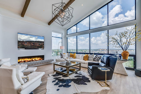 Image of Flamerite Fires E-FX 72-inch 3-Sided 2-Sided Built In Electric Fireplace - FLR-FP-EFX-1800 | Multi Side View E-FX Series