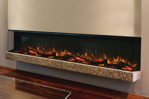 Image of Flamerite Fires E-FX 72-inch 3-Sided 2-Sided Built In Electric Fireplace - FLR-FP-EFX-1800 | FLR-FP-EFX-1800-V2