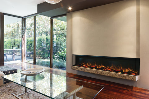 Image of Flamerite Fires E-FX 3-Sided 2-Sided Built In Electric Fireplace - FLR-FP-EFX-V2