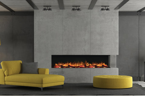 Image of Flamerite Fires E-FX 3-Sided 2-Sided Built In Electric Fireplace - FLR-FP-EFX-V2