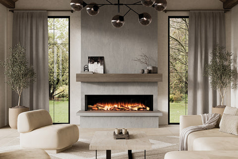 Image of Flamerite Fires E-Ridium 60-inch Holographic 3-Sided 2-Sided Built In Electric Fireplace - FLR-FP-ERID-1500