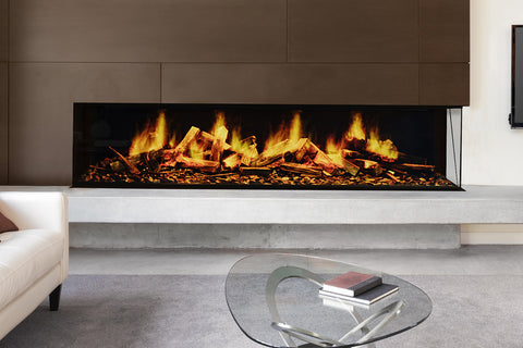 Image of Flamerite Fires E-Ridium 72-inch Holographic 3-Sided 2-Sided Built In Electric Fireplace - FLR-FP-ERID-1800