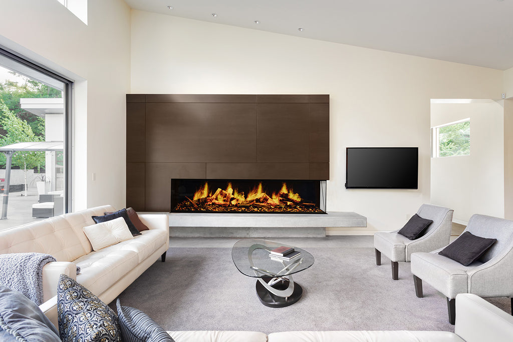 Flamerite Fires E-Ridium 72-inch Holographic 3-Sided 2-Sided Built In Electric Fireplace - FLR-FP-ERID-1800