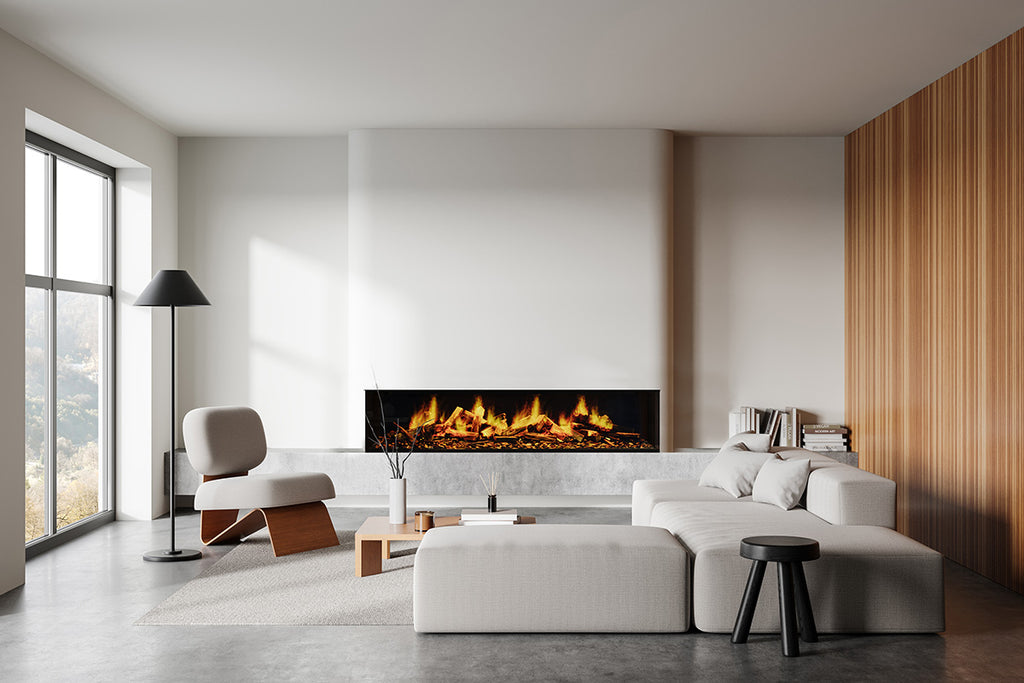 Flamerite Fires E-Ridium Holographic 3-Sided 2-Sided Built In Electric Fireplace - FLR-FP-ERID