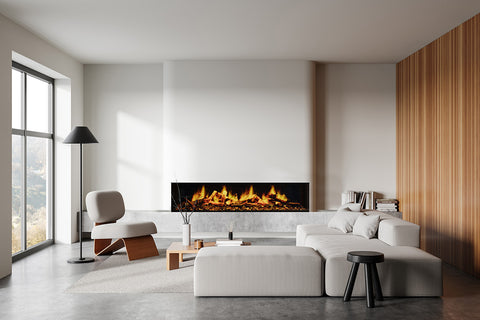 Image of Flamerite Fires E-Ridium Holographic 3-Sided 2-Sided Built In Electric Fireplace - FLR-FP-ERID