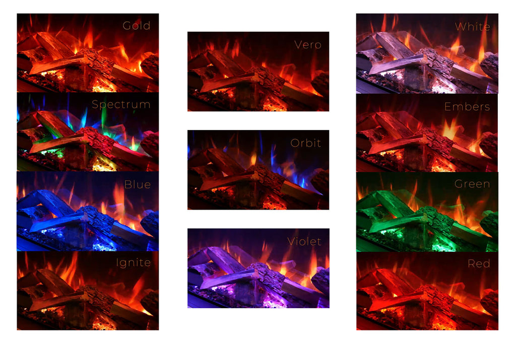 Evonic Fires  E-Lectra Multi-Side Built-In Electric Fireplace Flames