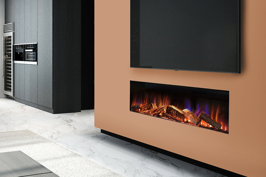 Evonic Fires 50-inch E-Lectra Multi-Side Built-In Linear Electric Fireplace - E-LECTRA50