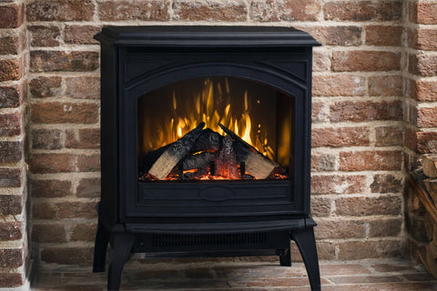 Image of Sierra Flame 23-inch Cast Iron Freestanding Smat Electric Stove - Electric Fireplace Heater E50-HO