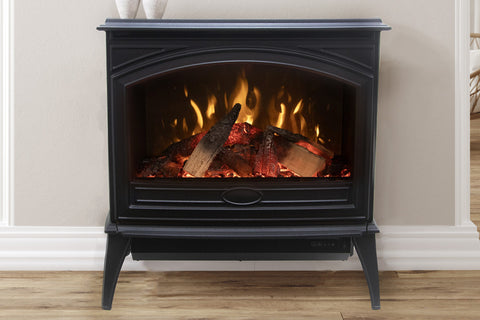Image of Sierra Flame 28-inch Cast Iron Freestanding Smat Electric Stove - Electric Fireplace Heater E70-HO