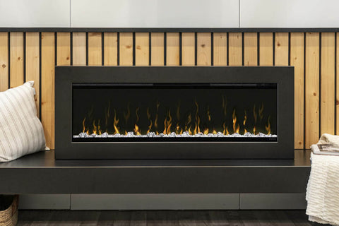 Image of Dimplex Ignite XL  Electric Fireplace Wall Mount Mantel Package in Premium Iron Finish