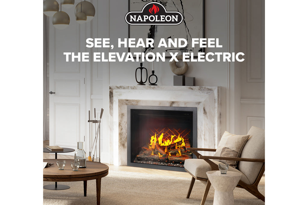 Napoleon Elevation X 36 LCD Virtual Built-In Electric Fireplace - Digital Firebox Insert NEFB36LCD-MF