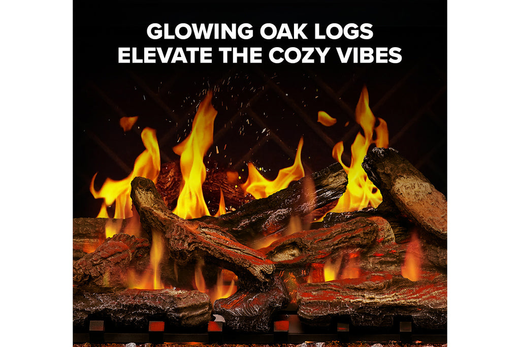 Napoleon Elevation X 36 LCD Virtual Built-In Electric Fireplace - Digital Firebox Insert NEFB36LCD-MF