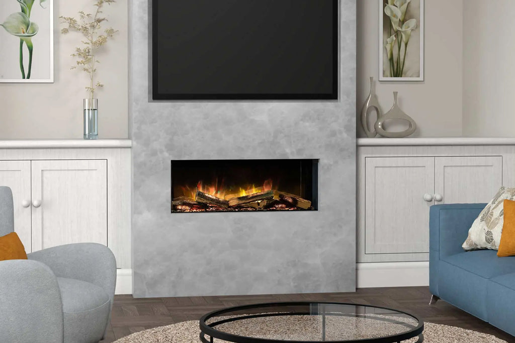 Flamerite Fires E-FX 40-inch 3-Sided 2-Sided Built In Electric Fireplace - FLR-FP-EFX-1000 | Multi Side View E-FX Series
