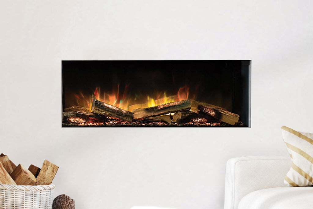 Flamerite Fires E-FX 40-inch 3-Sided 2-Sided Built In Electric Fireplace - FLR-FP-EFX-1000 | Multi Side View E-FX Series