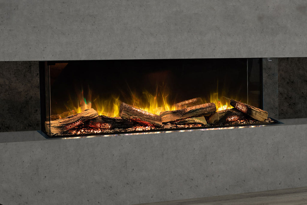 Flamerite Fires E-FX 52-inch 3-Sided 2-Sided Built In Electric Fireplace - FLR-FP-EFX-1300 | Multi Side View E-FX Series