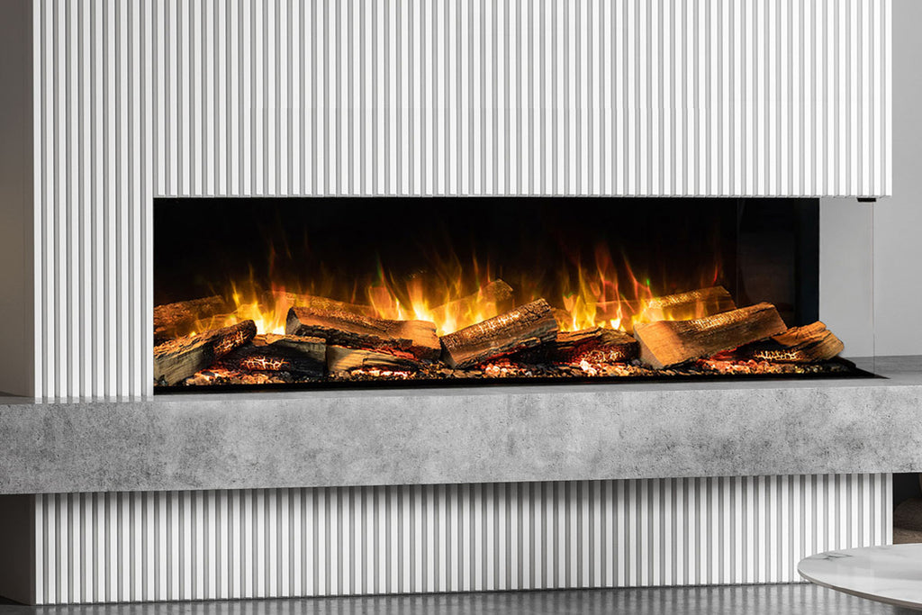 Flamerite Fires E-FX 60-inch 3-Sided 2-Sided Built In Electric Fireplace - FLR-FP-EFX-1500 | Multi Side View E-FX Series