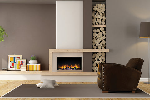 Image of Flamerite Fires E-FX Slim Line 30-inch Built-In Electric Firebox - Electric Fireplace E-FX Slim FLR-FP-EFX-SL-750S