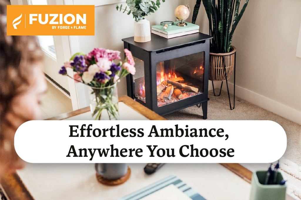 Forge & Flame Fuzion-EX 22-inch Freestanding Electric Stove in Black FUZION-EX