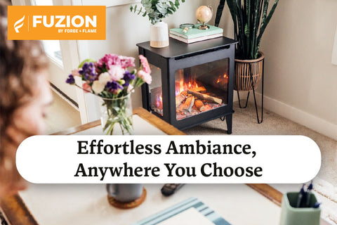 Image of Forge & Flame Fuzion-EX 22-inch Freestanding Electric Stove in Black FUZION-EX